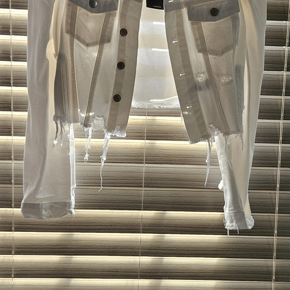 Forever 21 Denim Jacket Off White/White - Picture 2 of 4